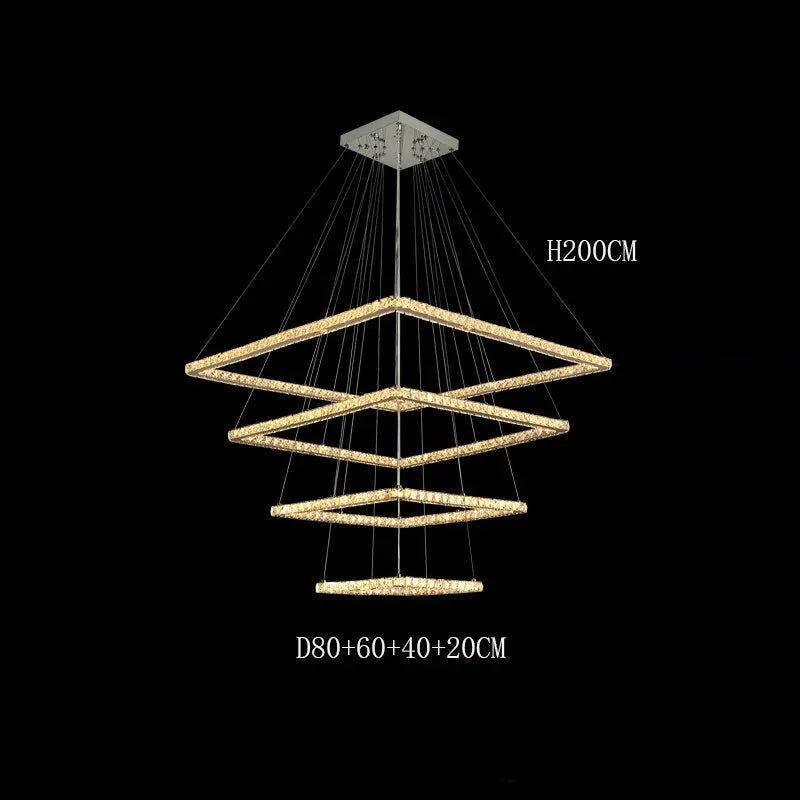 Modern Crystal Square Pendant Light ChandeliersLife®