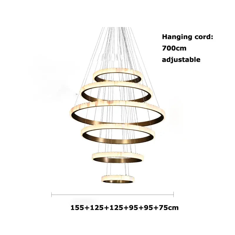 Golden Black Marble Luxury Hanging Lamp ChandeliersLife®