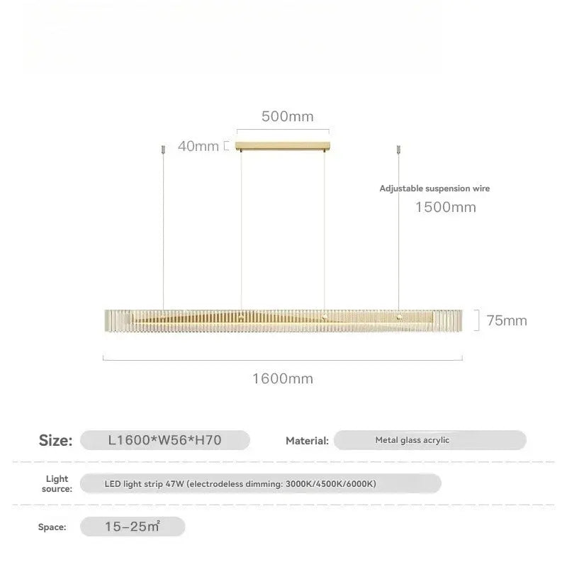 Minimalist Black Linear Chandelier Above Dining Table ChandeliersLife®