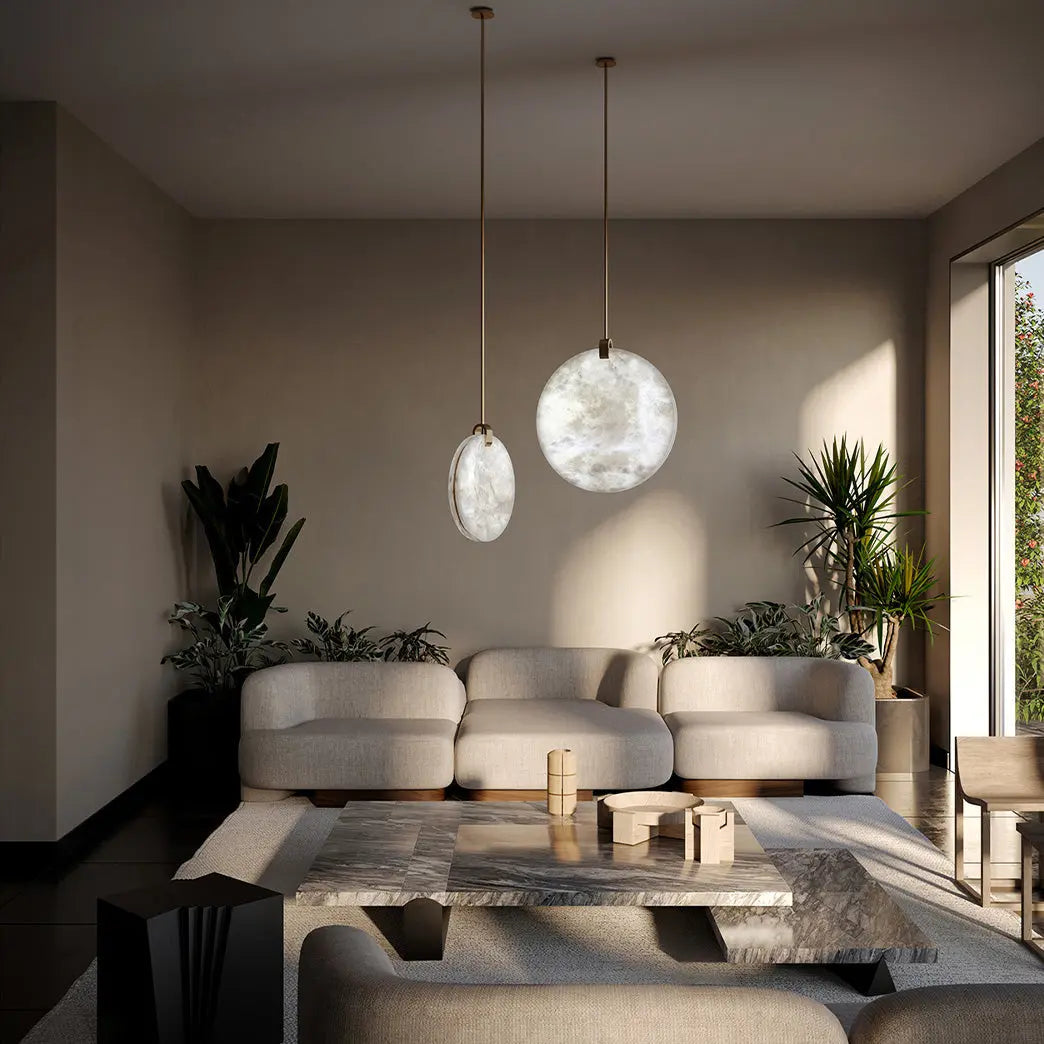 Alabaster Disc Pendant Light ChandeliersLife®