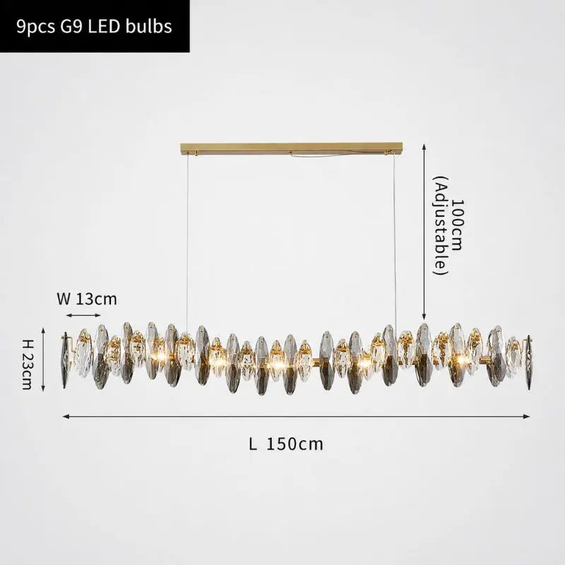 Wave Modern Crystal Designer Chandeliers