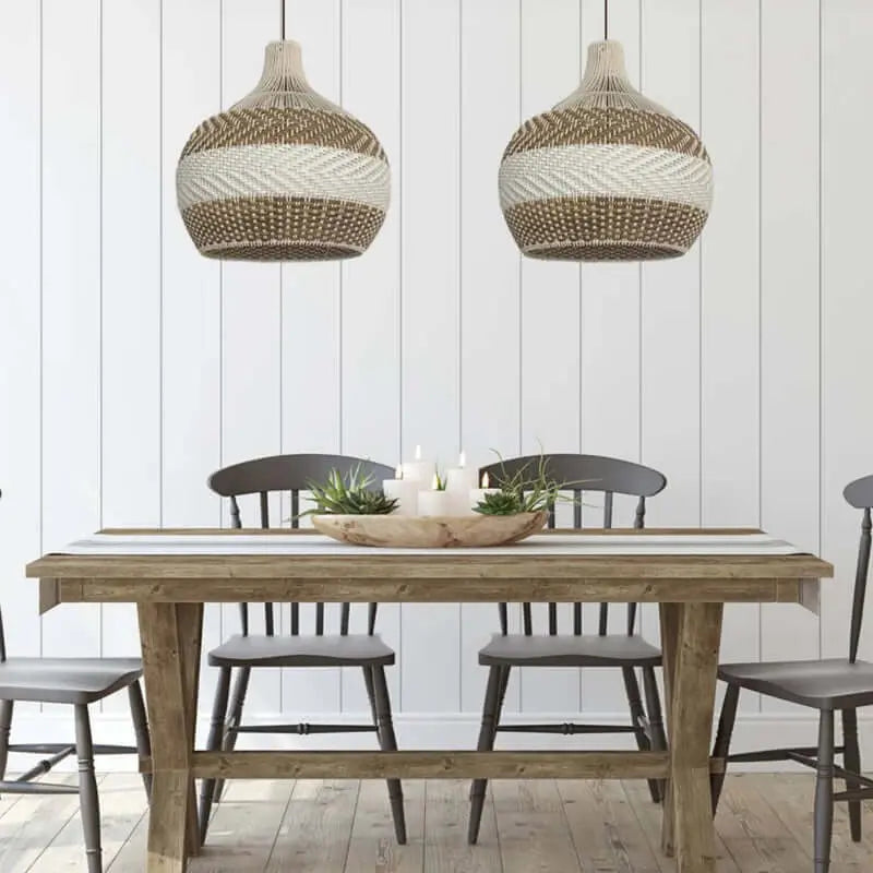 White Rattan Pendant Light ChandeliersLife®