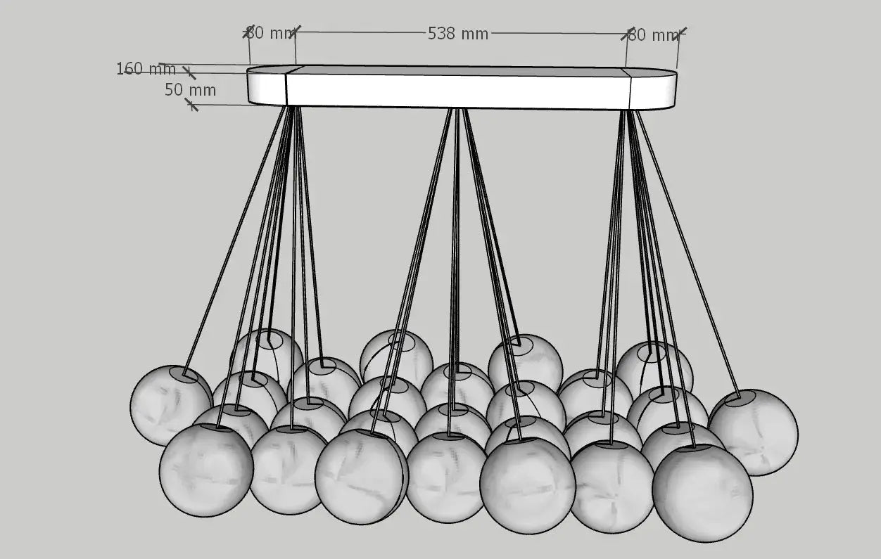 Rectangular Balls Alabaster Chandelier ChandeliersLife®