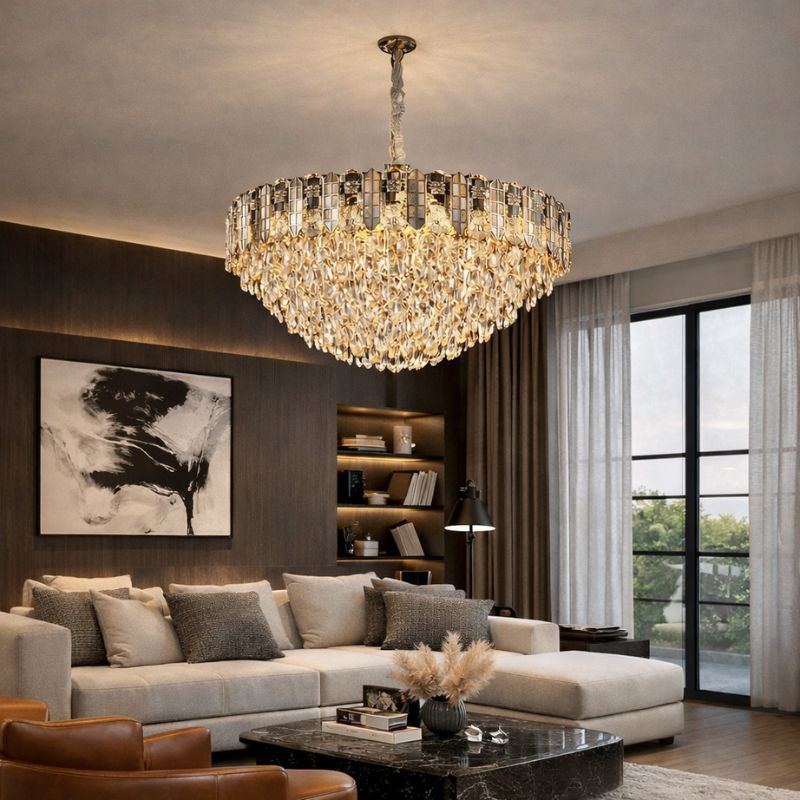 Nordic Bedroom Crystal Chandelier