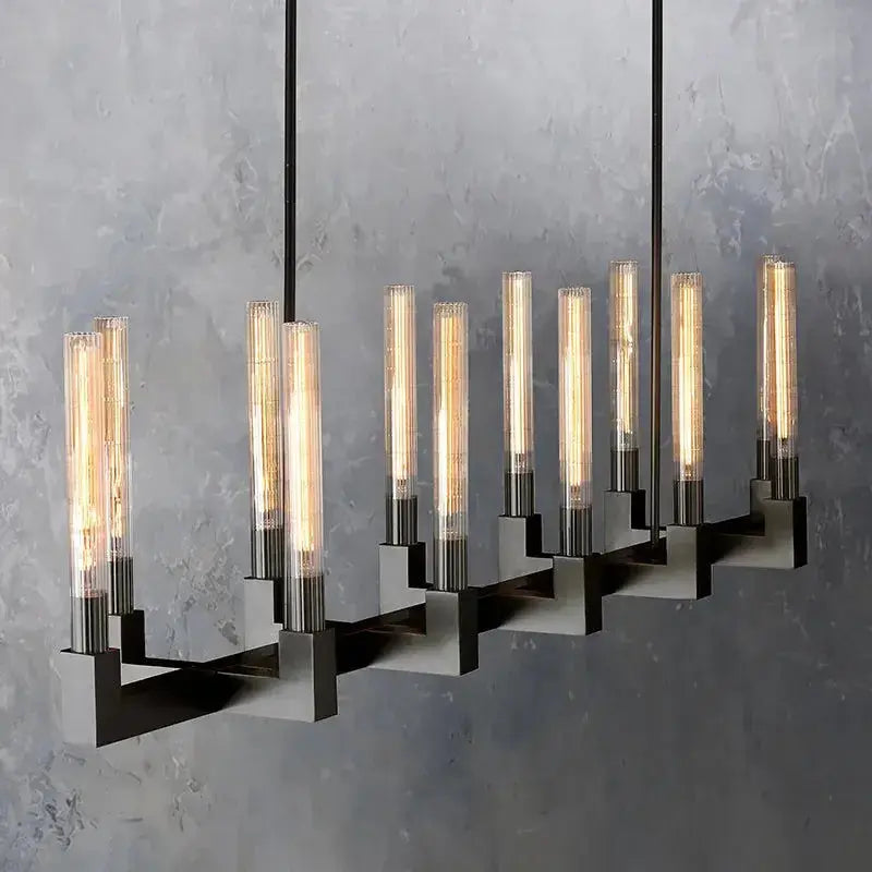 Vintage Brass Black Silver Chandelier ChandeliersLife®