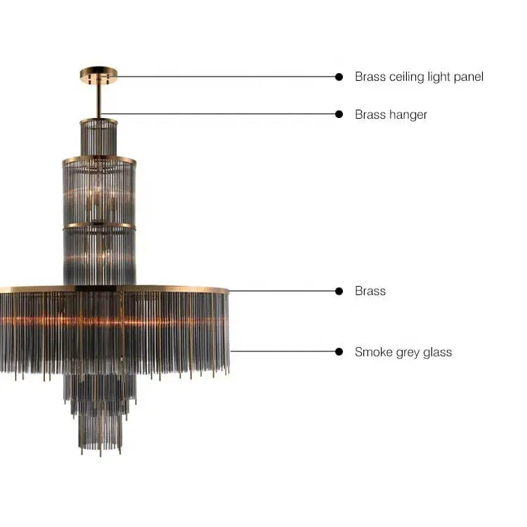 Luxury Crystal Smoky Grey Chandelier ChandeliersLife®
