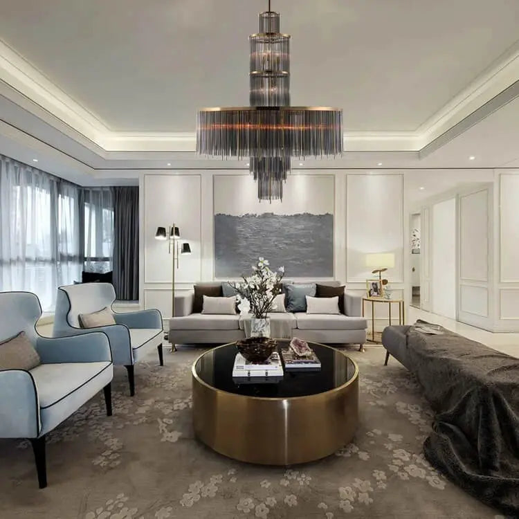 Luxury Crystal Smoky Grey Chandelier ChandeliersLife®