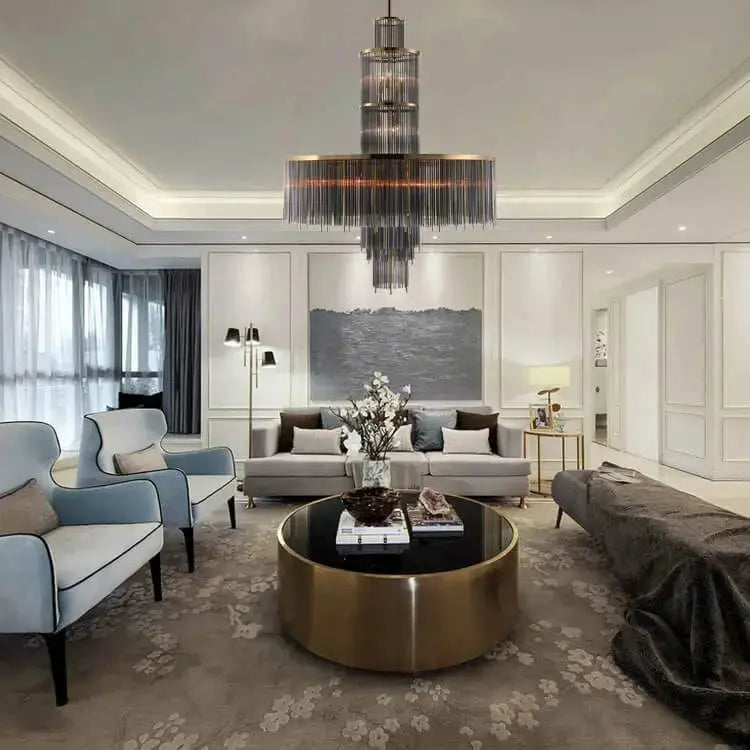 Luxury Crystal Smoky Grey Chandelier ChandeliersLife®