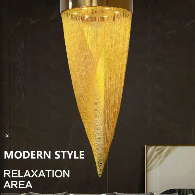 High Ceiling Living Room Tassel Chandelier ChandeliersLife®