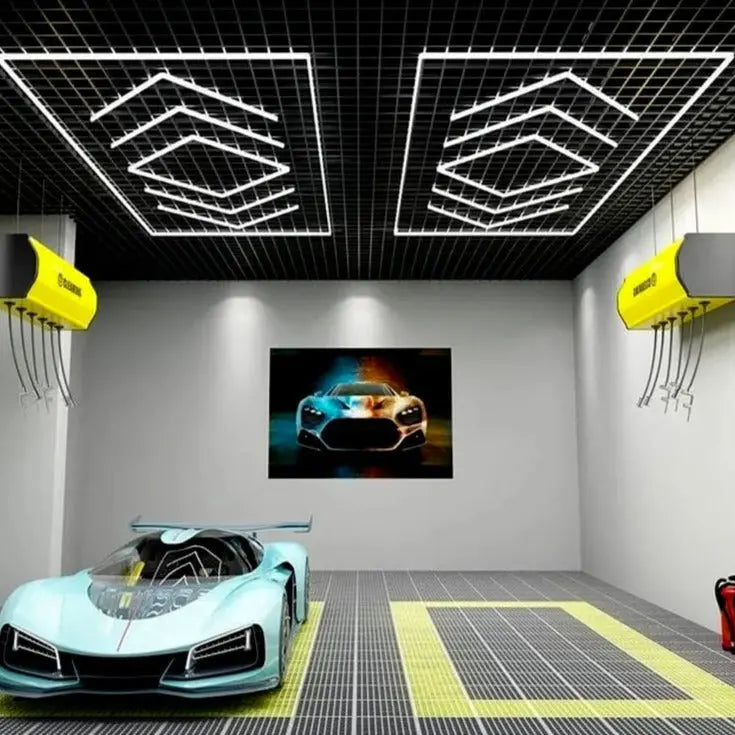 Hexagon Ceiling Light for Car Showroom Workshop ChandeliersLife®