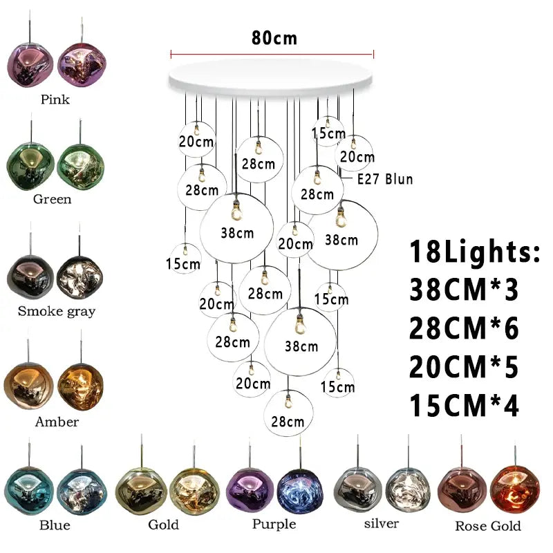 Nordic Lava Foyer Lighting ChandeliersLife®