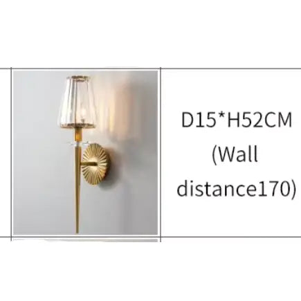 Modern Brass Crystal Wall Fixture ChandeliersLife®