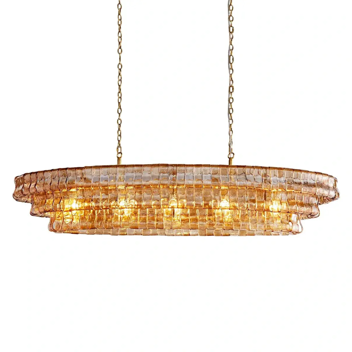 Modern Golden Amber Glass Chandelier ChandeliersLife®