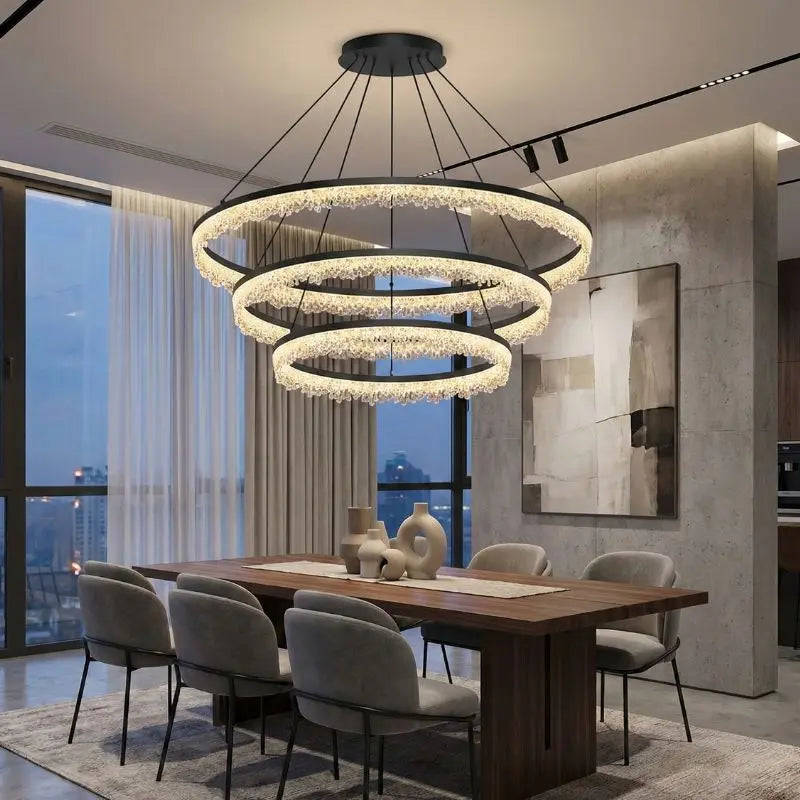 Italian Crystal Round Chandelier