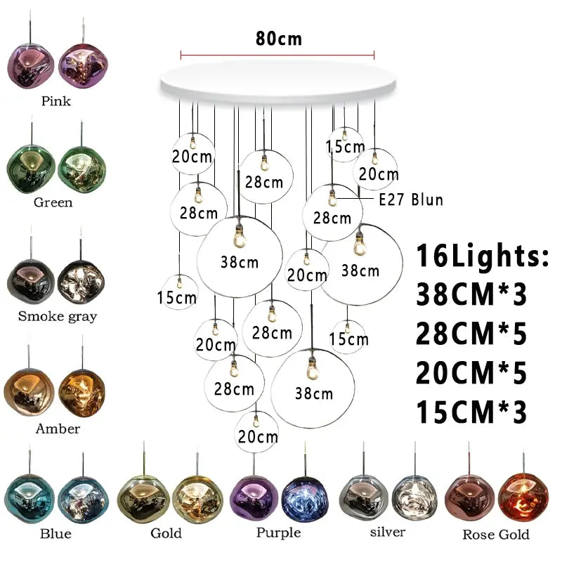 Nordic Lava Foyer Lighting ChandeliersLife®