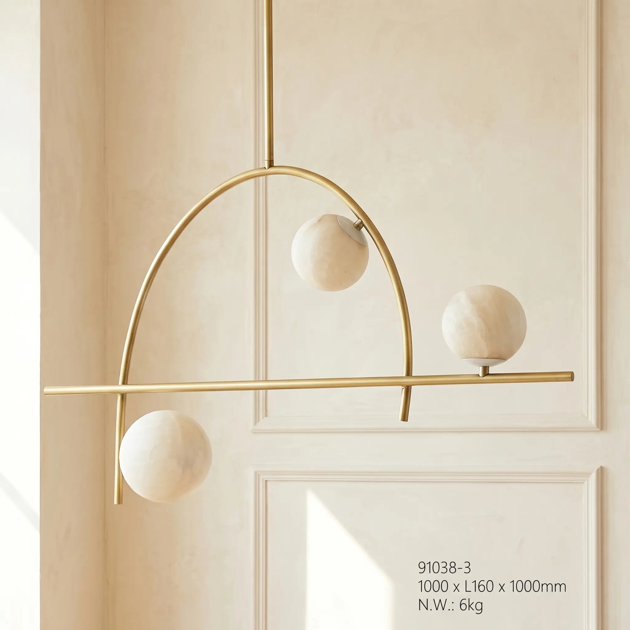Brass Classic Alabaster Pendant Light ChandeliersLife®