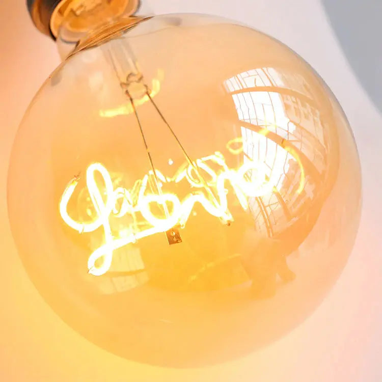 LED Soft Light G125 E27 Love 4W Filament Glass Retro Warm White LEDSone