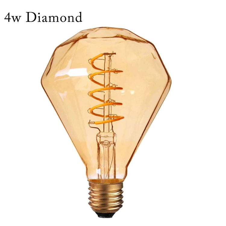 LED Soft Light Dimond E27 4W Filament Glass Warm White