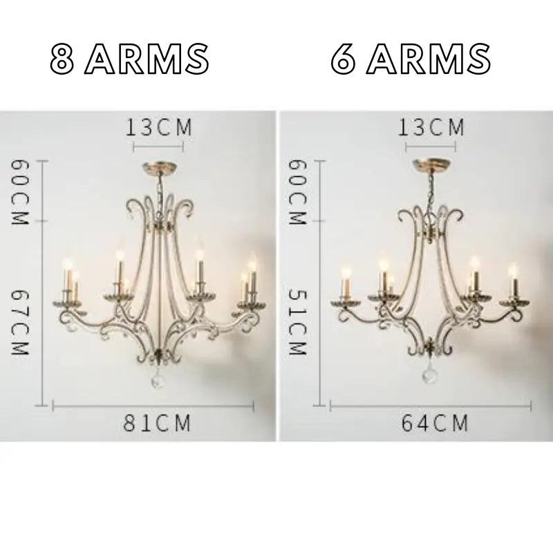 French Cast Metal Chandelier ChandeliersLife®