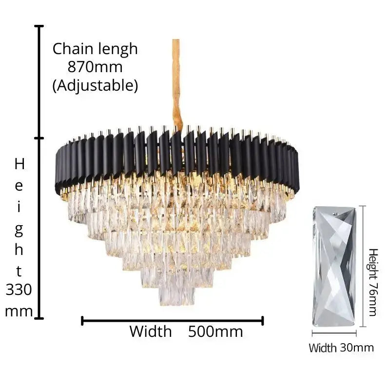 Crystal Black Copper Chandelier ChandeliersLife®