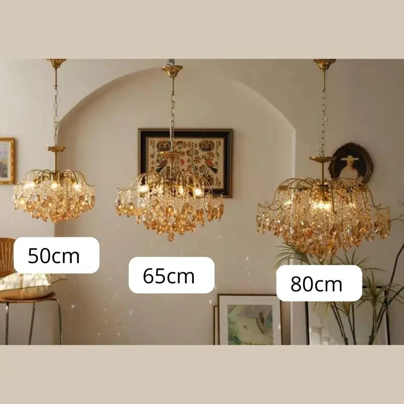 Retro Romantic Amber Crystal Chandelier ChandeliersLife®