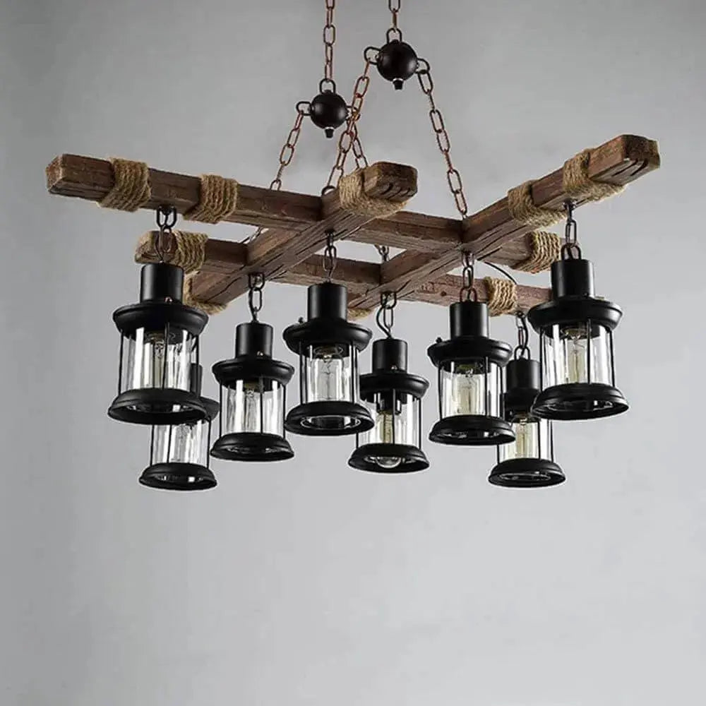 Retro Wood Vintage Chandelier ChandeliersLife®