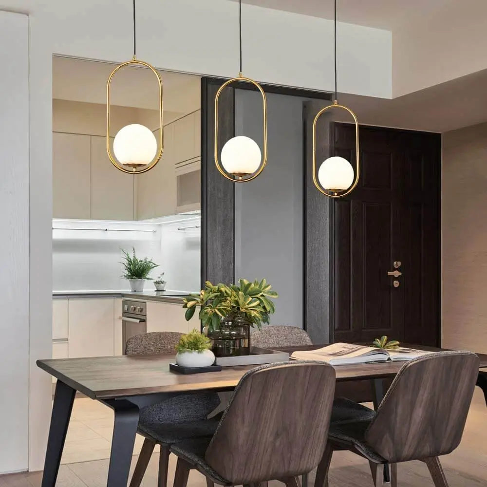 White Single Ball Pendant Chandelier ChandeliersLife®