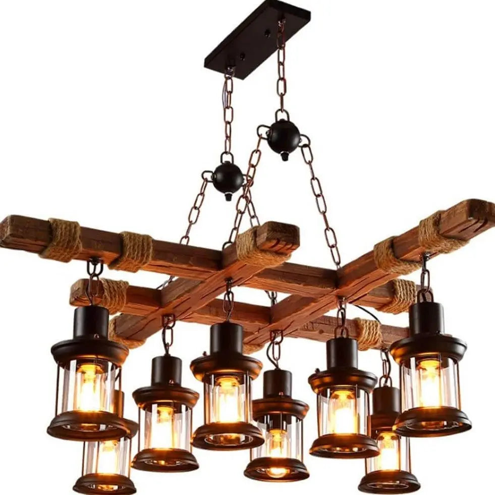 Retro Wood Chandelier ChandeliersLife®