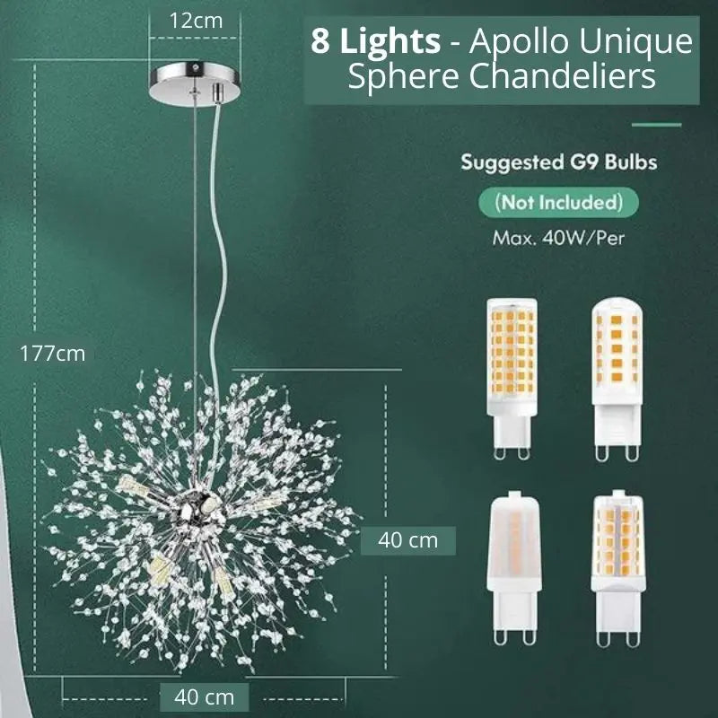 Apollo Unique Sphere Chandeliers GreeLustr
