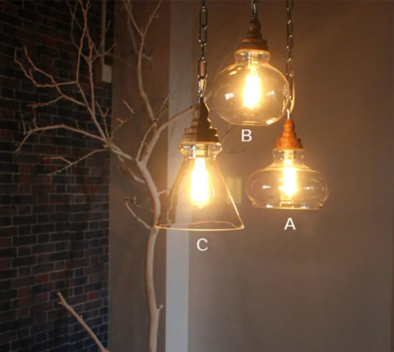 Creative Wood Single Head Pendant Lamp Nordic