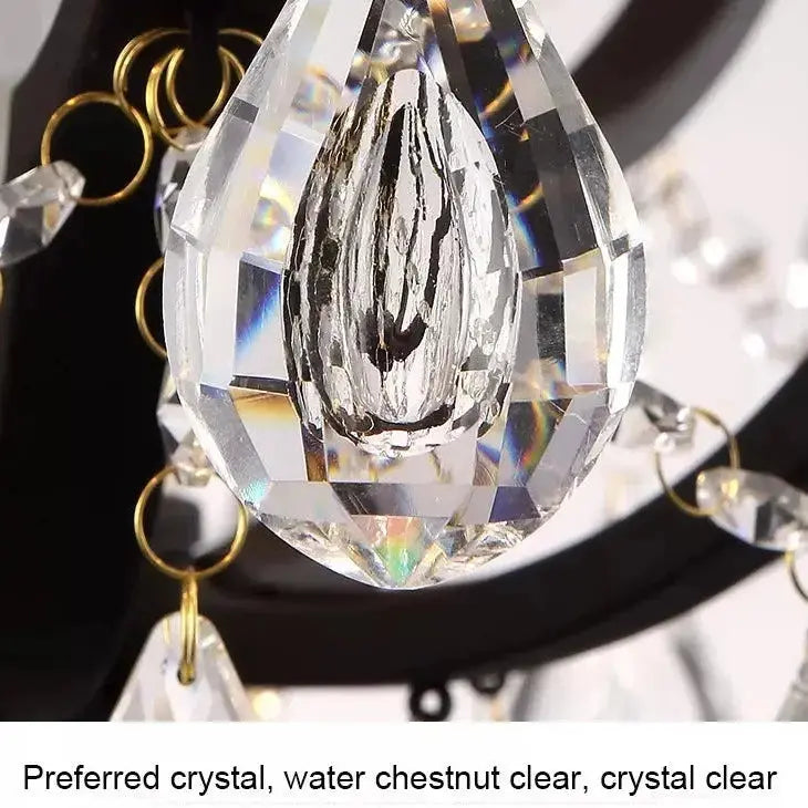 Rustic Chandelier Black Crystal Hanging Light ChandeliersLife®
