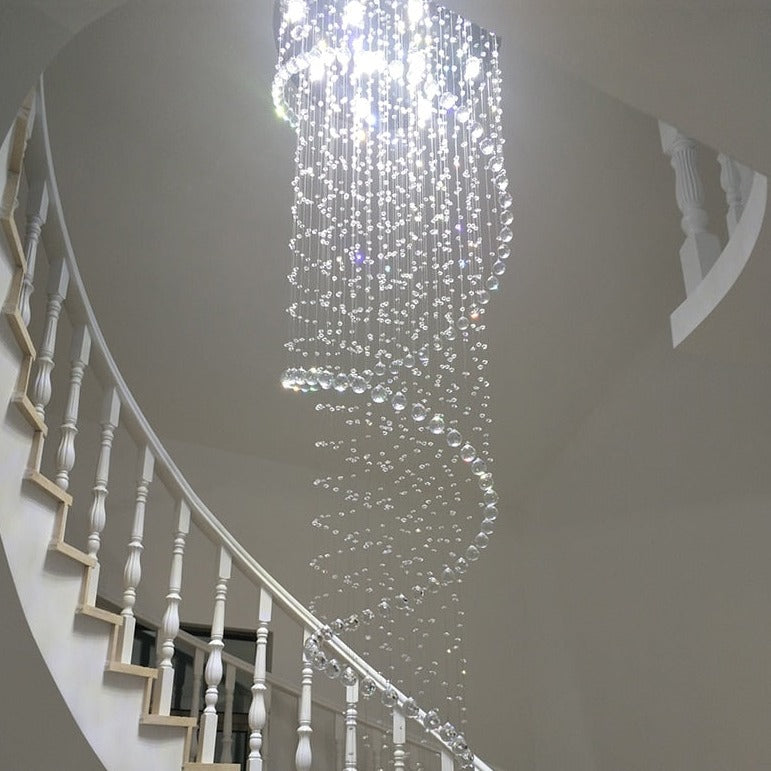 LED Spiral Crystal Chandelier