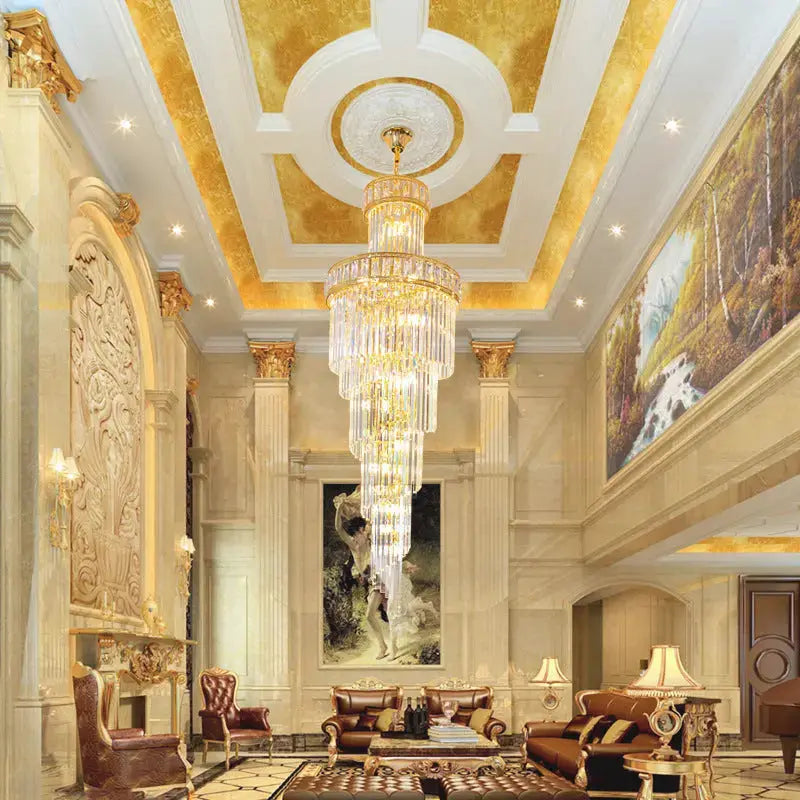 Loft Stair Rotating Long Chandelier ChandeliersLife®