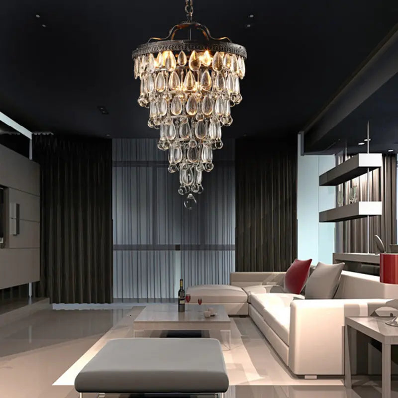 Retro Vintage Cooper Crystal Drops Chandelier ChandeliersLife®