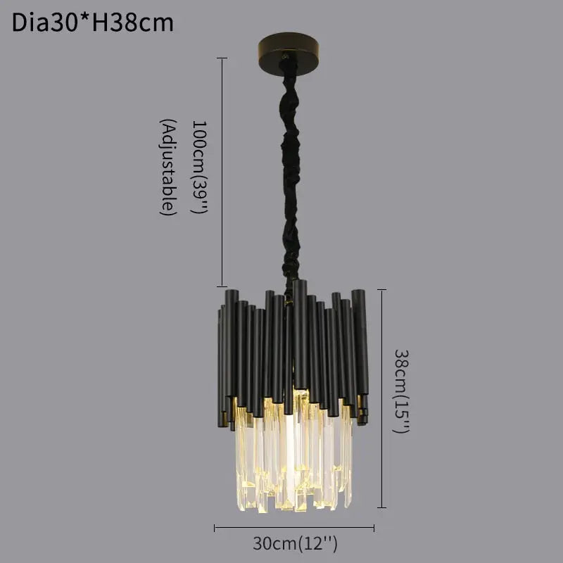 Modern Black Crystal Hanging Light ChandeliersLife®