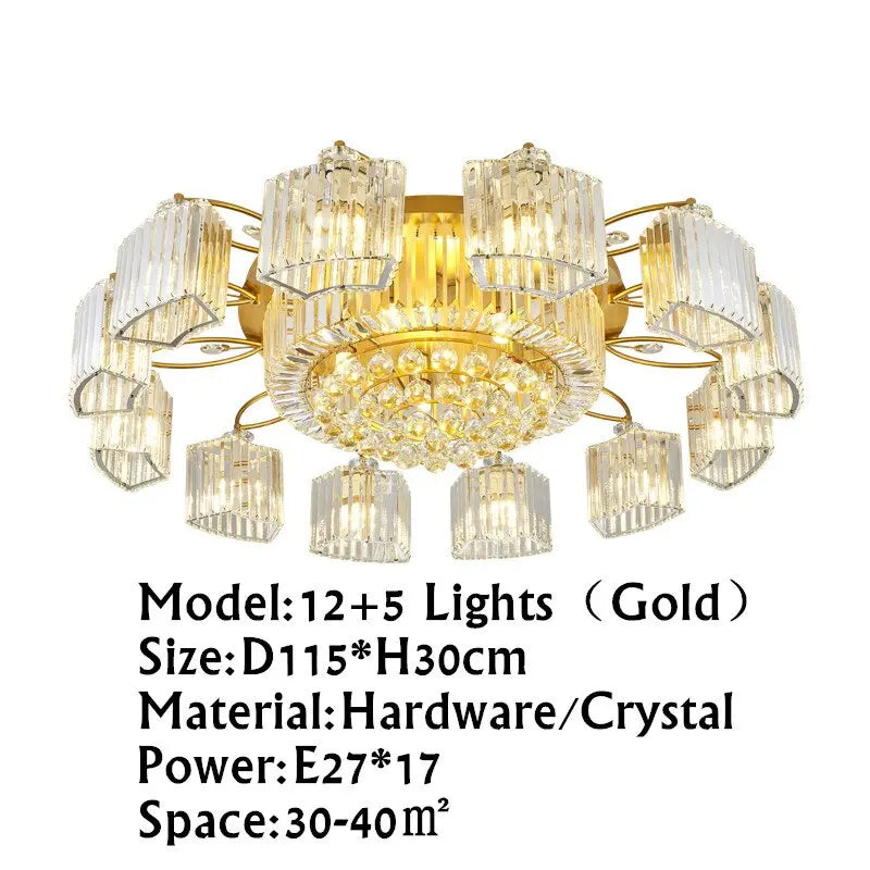 Modern Ceiling Circle Crystal Chandelier ChandeliersLife®