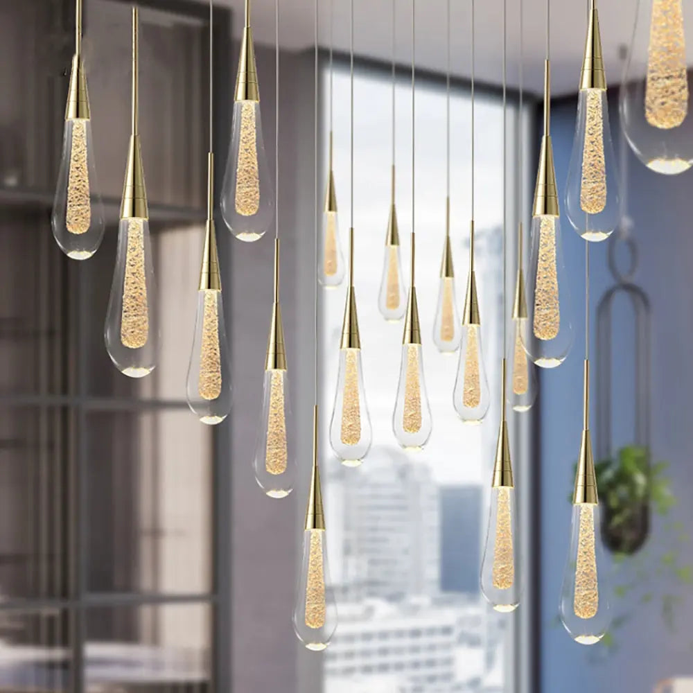Raindrop Chandelier Decorative Stair Ceiling Crystal Light Fixture ChandeliersLife®