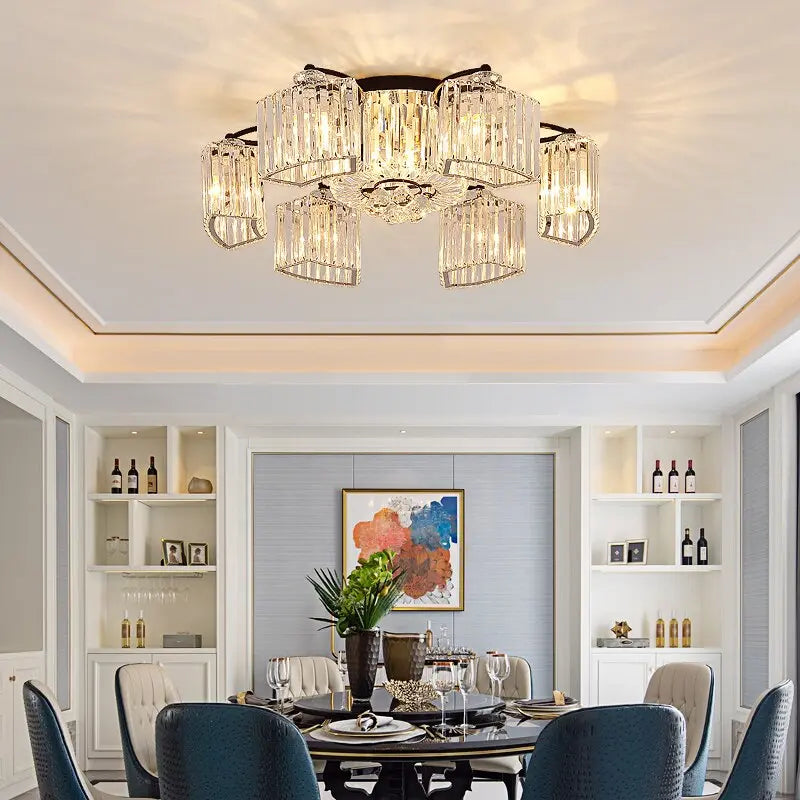 Modern Ceiling Circle Crystal Chandelier