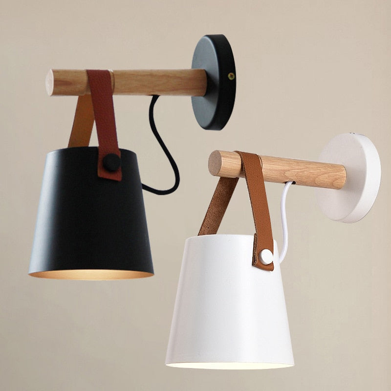Wooden Pendant Wall Lamp