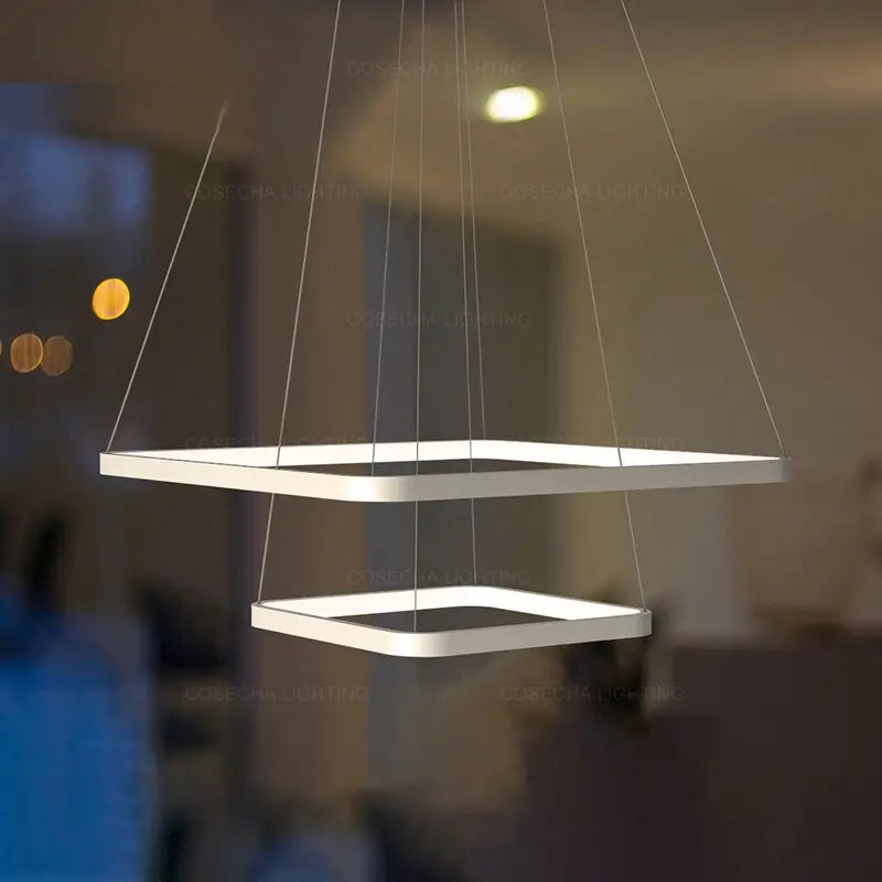 Modern Square Pendant Light DIY Creative Suspension Chandelier ChandeliersLife®