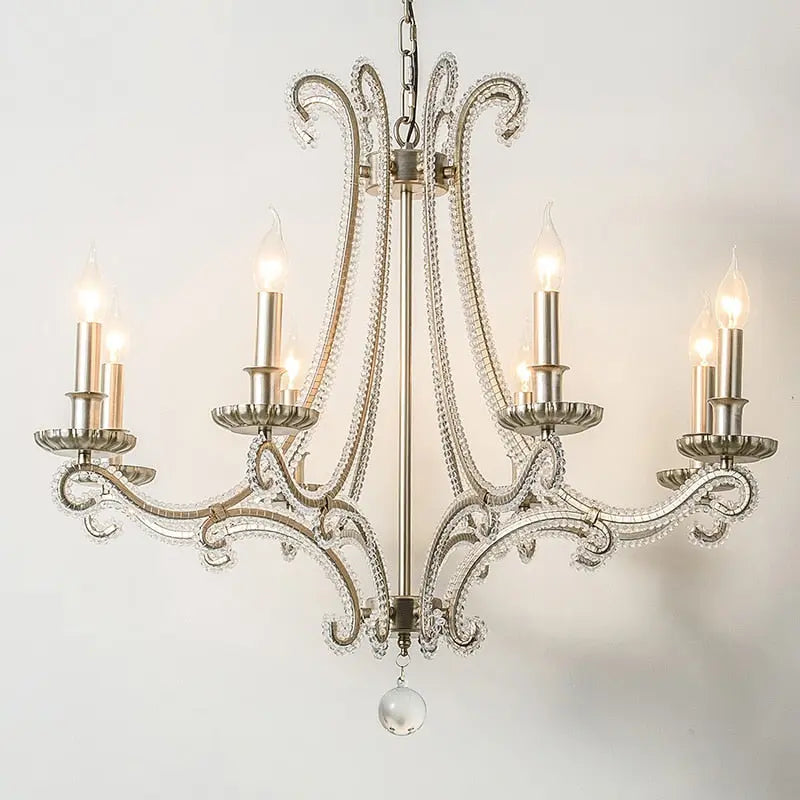French Cast Metal Chandelier
