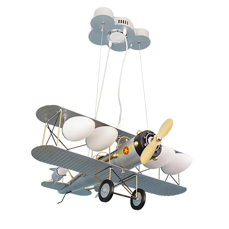 Boy Kids Bedroom Decorative Airplane Pendant Chandelier