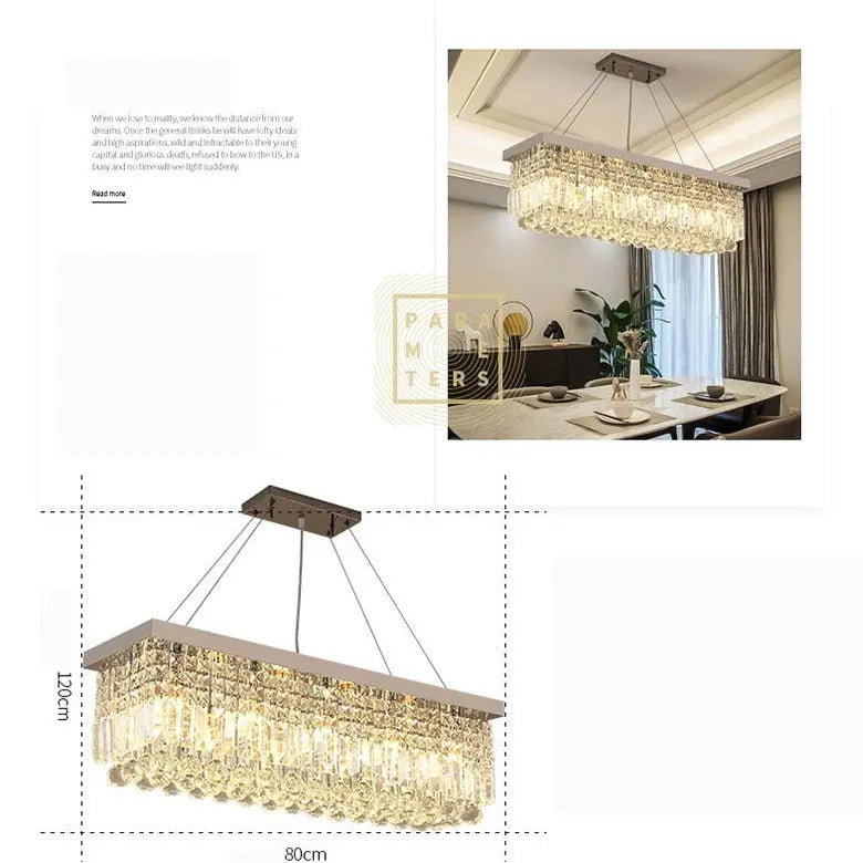 Modern Rectangular Crystal Chandelier ChandeliersLife®