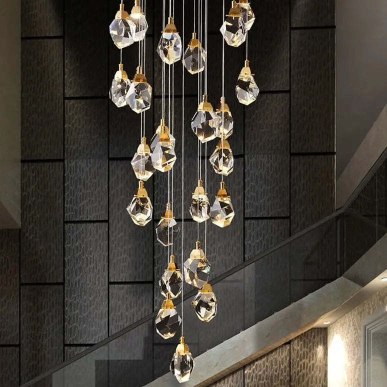Luxury Long Diamond Crystal Ball Chandelier ChandeliersLife®