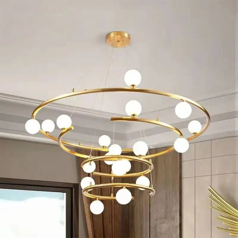 Post-modern Glass Circle Chandelier ChandeliersLife®