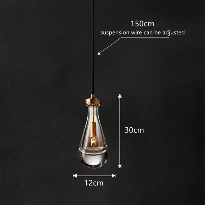 alison berger glassworks _ RAIN ROUND CHANDELIER
