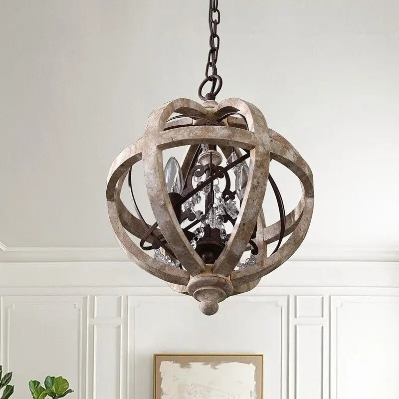 Retro Solid Wood Hanging Chandelier ChandeliersLife®
