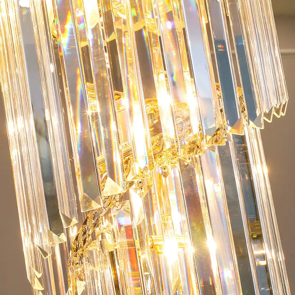 Long Black Crystal Loft Chandelier ChandeliersLife®