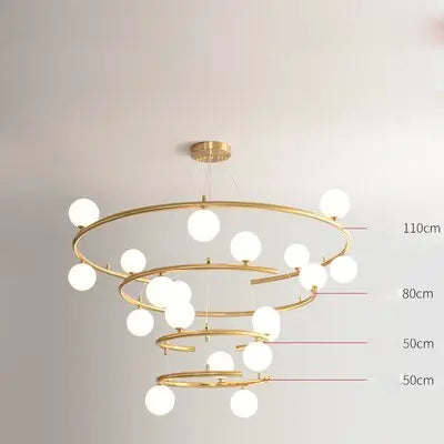 Post-modern Glass Circle Chandelier ChandeliersLife®