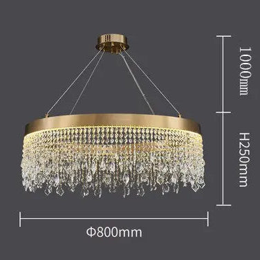 Luxury Crystal Hanging Light Round Chandelier ChandeliersLife®